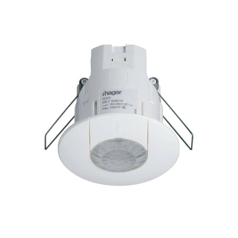 detecteur de presence plafond encastre 1 voie 360 blanc monobloc 1