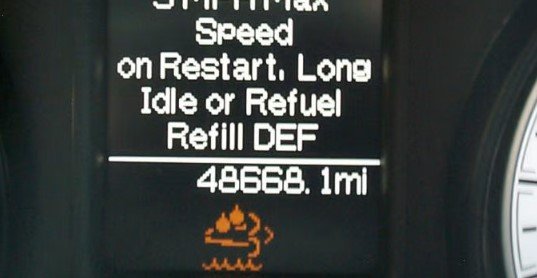 DEF Warning Light Reset