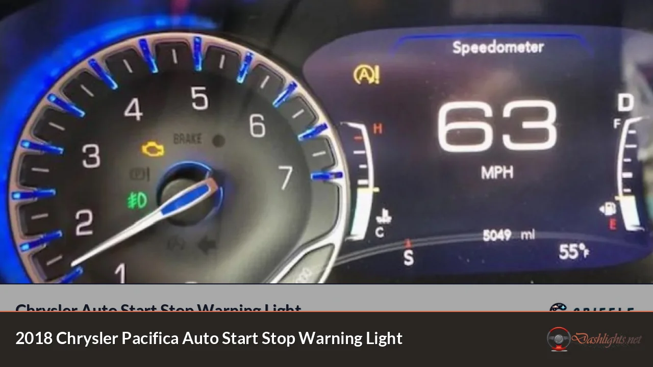 2018 Chrysler Pacifica Auto Start Stop Warning Light