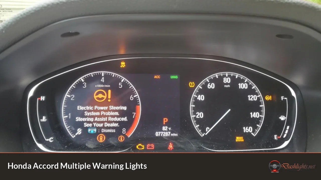 Honda Accord Multiple Warning Lights