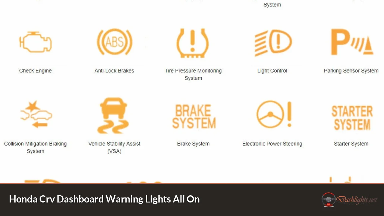 Honda Crv Dashboard Warning Lights All On