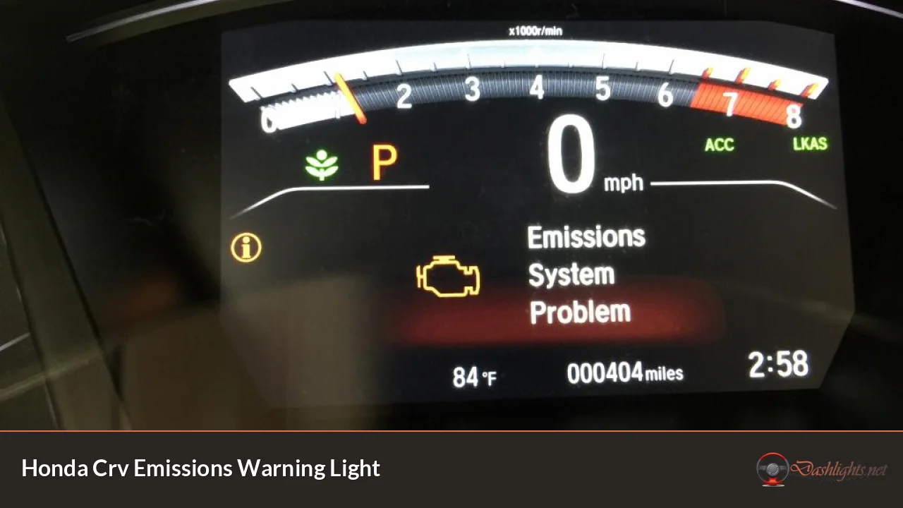 Honda Crv Emissions Warning Light