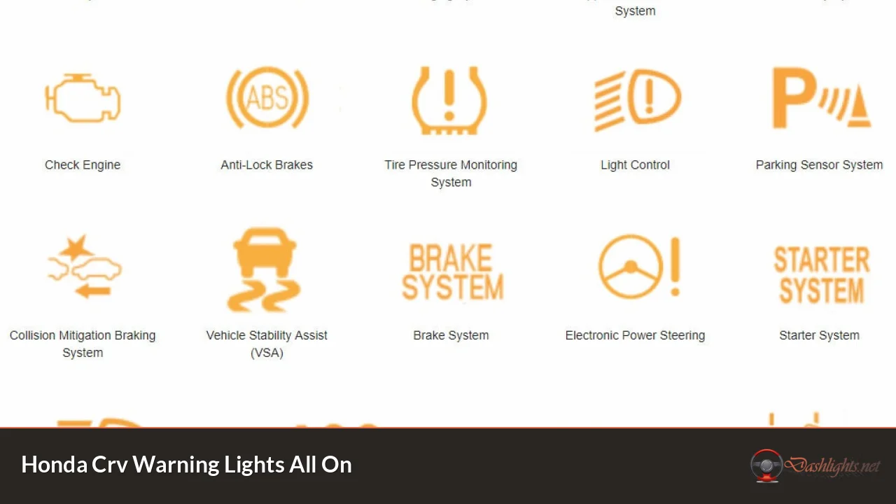 Honda Crv Warning Lights All On